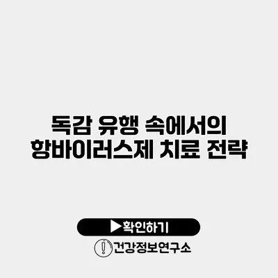 독감 유행 속에서의 항바이러스제 치료 전략