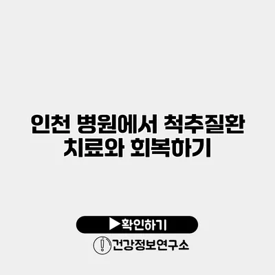 인천 병원에서 척추질환 치료와 회복하기