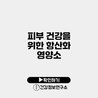 피부 건강을 위한 항산화 영양소