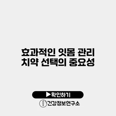 효과적인 잇몸 관리 치약 선택의 중요성