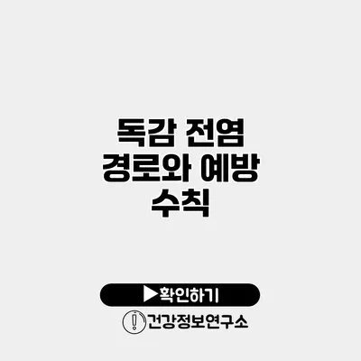 독감 전염 경로와 예방 수칙