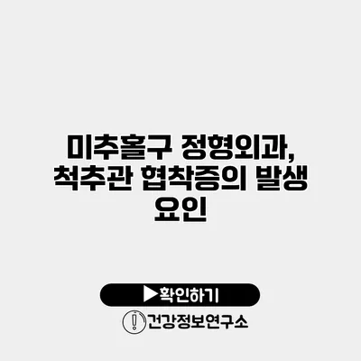 미추홀구 정형외과, 척추관 협착증의 발생 요인