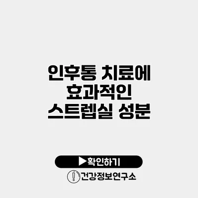 인후통 치료에 효과적인 스트렙실 성분
