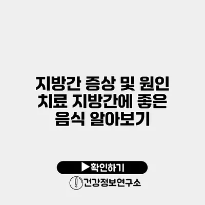 지방간 증상 및 원인 치료 지방간에 좋은 음식 알아보기