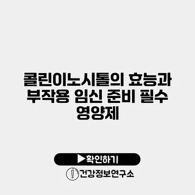 콜린이노시톨의 효능과 부작용 임신 준비 필수 영양제?