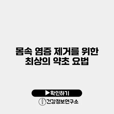 몸속 염증 제거를 위한 최상의 약초 요법