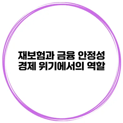 재보험과 금융 안정성 경제 위기에서의 역할