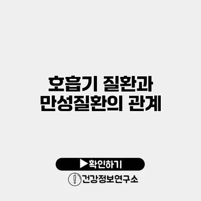 호흡기 질환과 만성질환의 관계